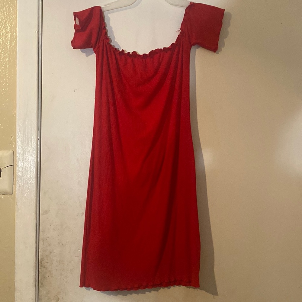 Mini red dress